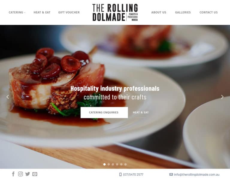 Hospitality Tourism Website Design Rolling Dolmade
