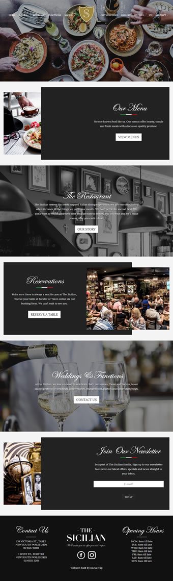Our Work Hospitality Tourism Website Design The Sicilian