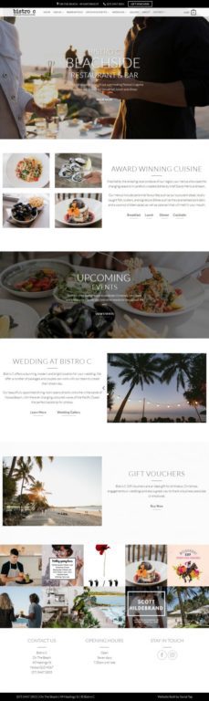Hospitality Tourism Website Design Bistro C