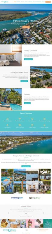 Hospitality Tourism Website Design Twin Quays