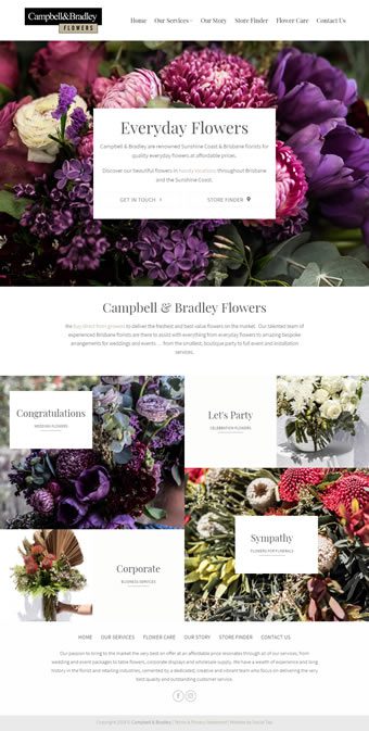 Our Work Hospitality Tourism Website Design Campbell And Bradley Flowers