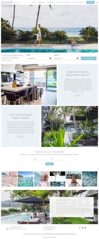 Hospitality Tourism Website Design Seahaven Noosa