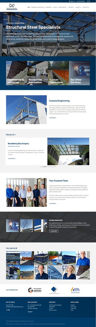 Our Work Hospitality Tourism Website Design Coasteel Engineering