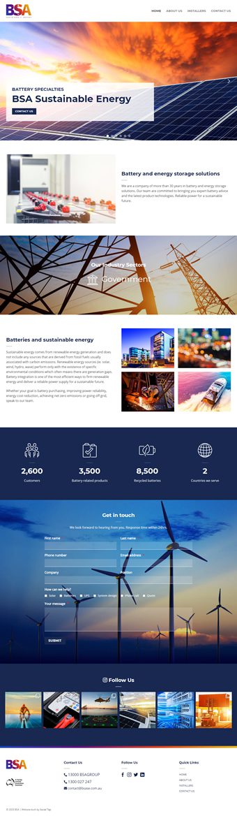 Our Work Hospitality Tourism Website Design Bsa Sustainable Energy
