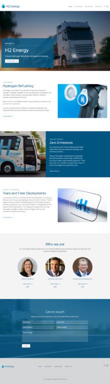 Hospitality Tourism Website Design H2 Energy