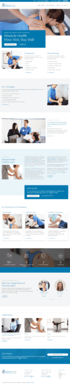 Hospitality Tourism Website Design Absolute Health And Chiropractic