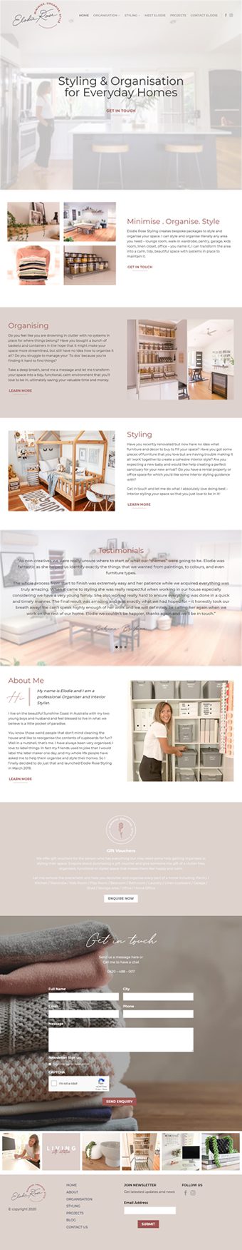 Our Work Hospitality Tourism Website Design Elodie Rose Styling