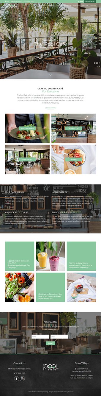 Our Work Hospitality Tourism Website Design The Pool Cafe