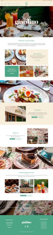 Hospitality Tourism Website Design Cafe Giardino