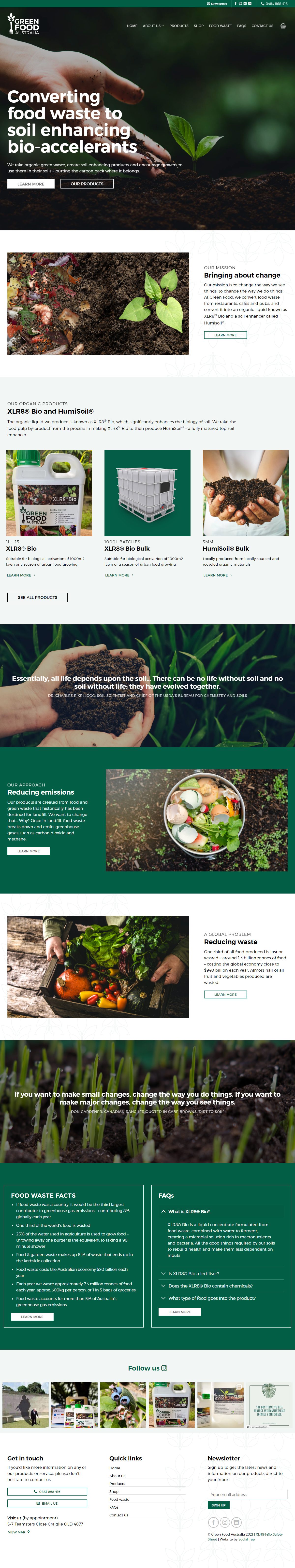 Hospitality Tourism Website Design Noosa Green Food Australia