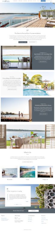Hospitality Tourism Website Design Noosa Las Rias