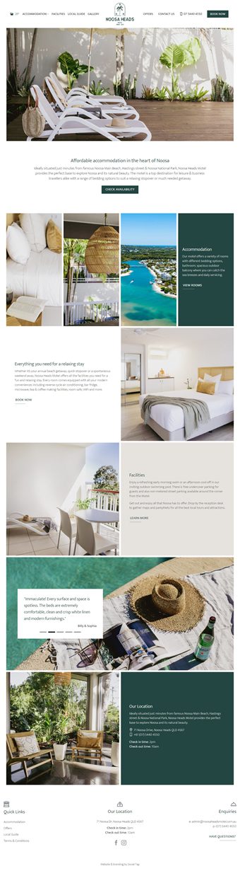 Our Work Hospitality Tourism Website Design Noosa Heads Motel