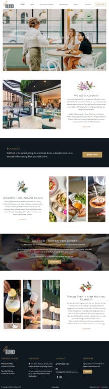Hospitality Tourism Website Design Goldfinch