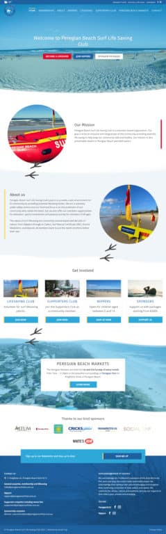 Hospitality Tourism Website Design Peregian Beach Surf Club