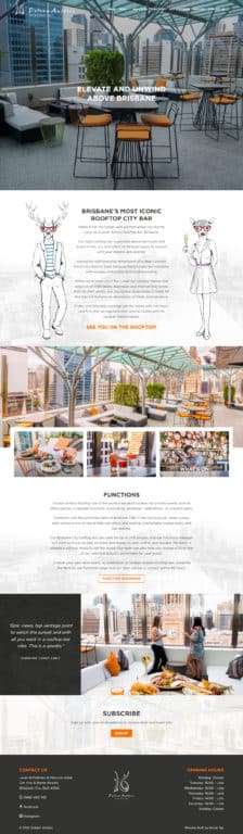 Hospitality Tourism Website Design Sixteen Antlers