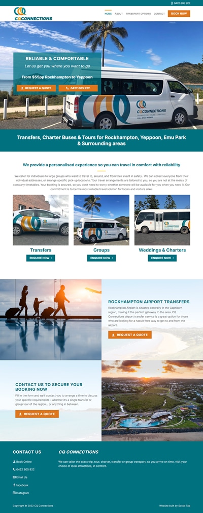 Our Work Hospitality Tourism Website Design Cq Connections