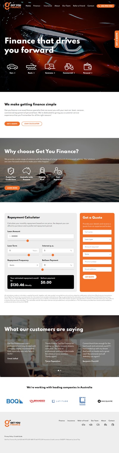 Our Work Hospitality Tourism Website Design Get You Finance