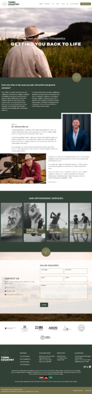 Hospitality Tourism Website Design Town And Country Orthopaedics01
