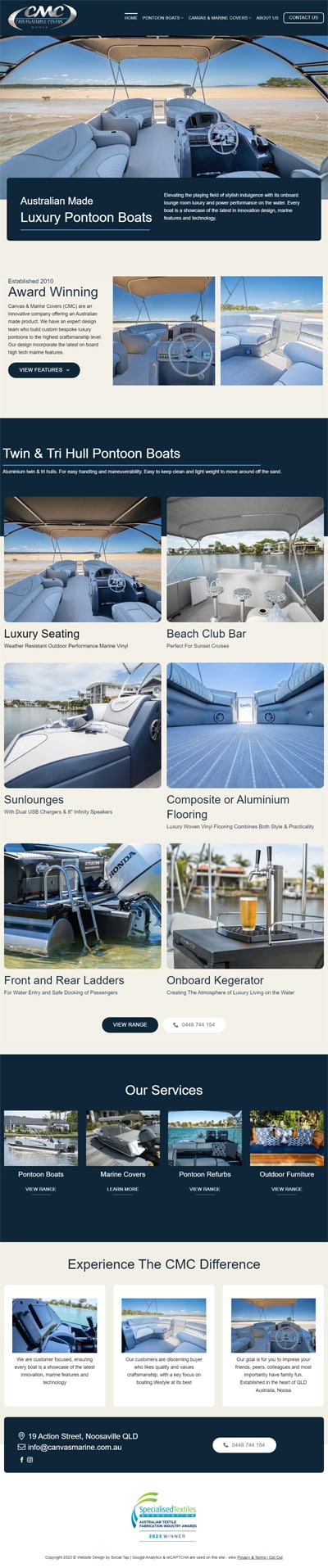 Our Work Hospitality Tourism Website Design Canvas And Marine Covers