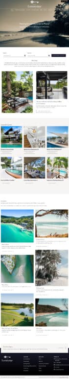 Hospitality Tourism Website Design Noosa Luxury Stays
