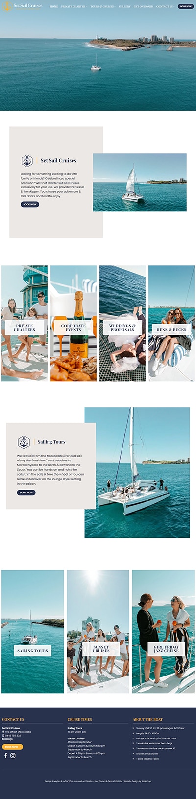 Our Work Hospitality Tourism Website Design Set Sail Cruises