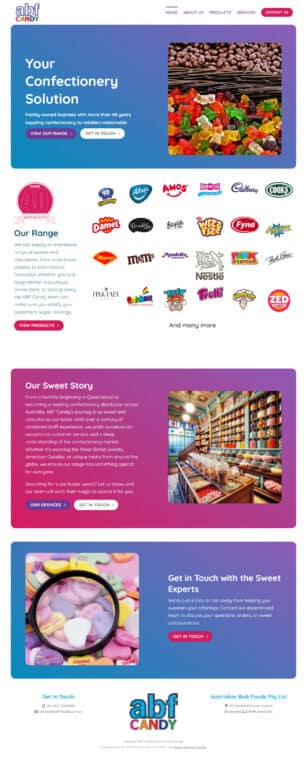 Hospitality Tourism Website Design Abf Candy