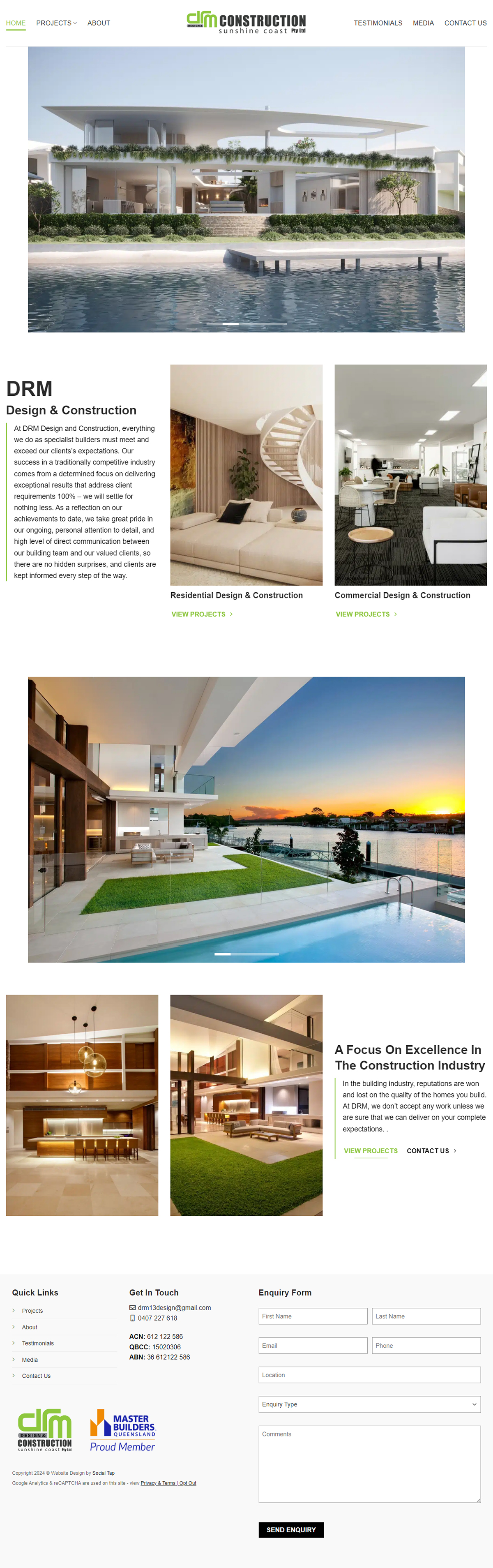 Hospitality Tourism Website Design DRM Design & Construction