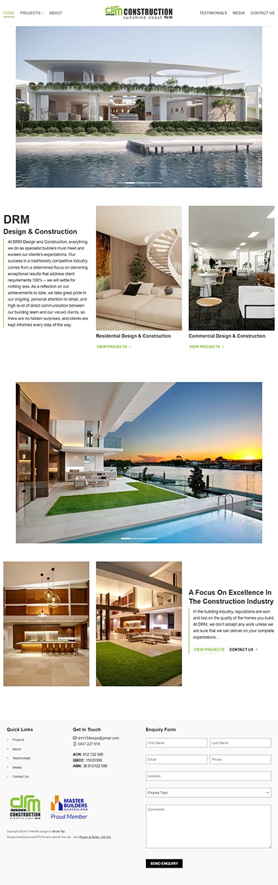 Our Work Hospitality Tourism Website Design Drm Design And Construction
