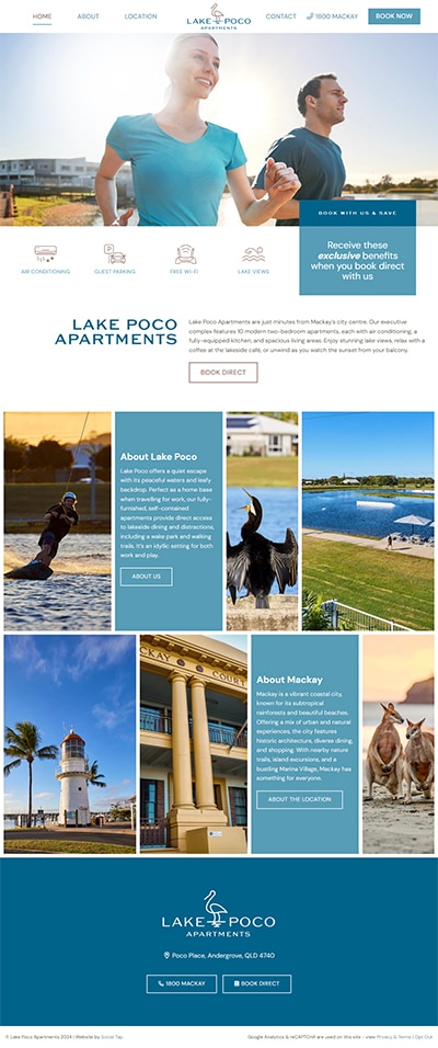 Our Work Hospitality Tourism Website Design Lake Poco Apartments